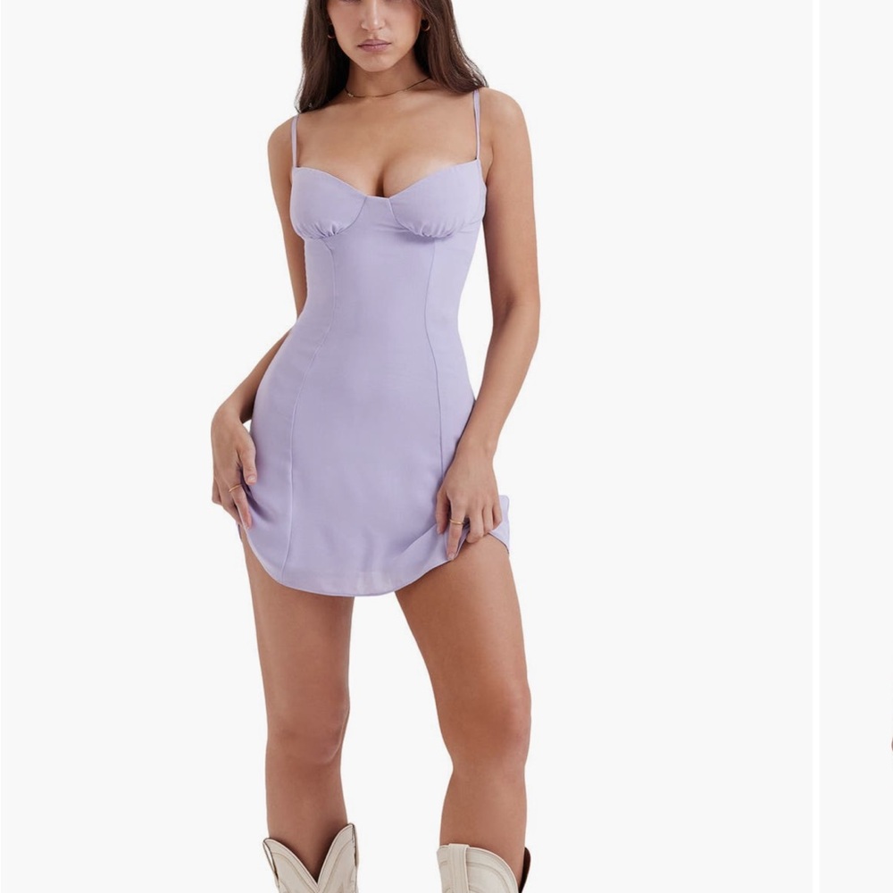 NWT House of CB Purple Mini Dress Christiana Size Small
